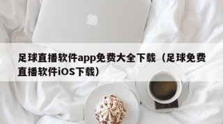足球直播软件app免费大全下载（足球免费直播软件iOS下载）